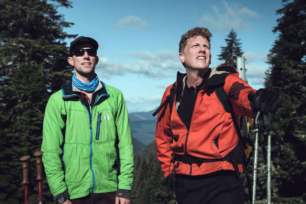Leif Whittaker, left, and Bobby Whittaker train for a May 2015 climb of Canada’s Mount Kennedy. (Eric Becker)