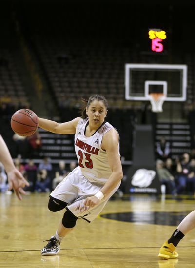 Louisville guard Shoni Schimmel had 26 points, seven assists and five steals in win over Iowa.