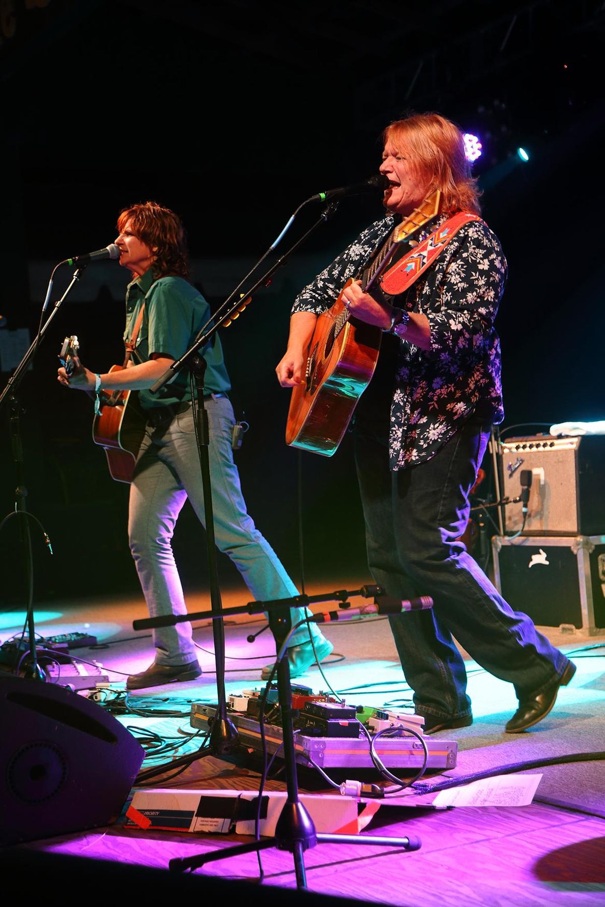 Amy Ray (L) and Emily Saliers and the Indigo Girls perform at Magnolia Fest at the Spirit of Suwannee Music Park in Live Oak Florida on Saturday. October 18, 2014. (Photo by John Davisson/Invision/AP) (John Davisson / John Davisson/Invision/AP)