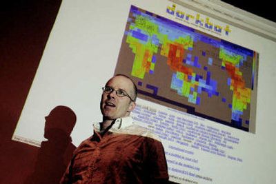 
Douglas Repetto, director of Columbia University's Computer Music Center, speaks at a meeting of 