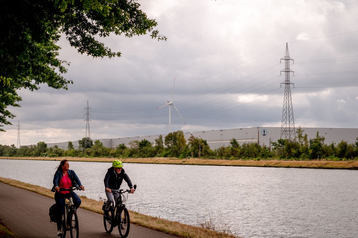 The warehouse in Geel, Belgium, where millions of contraceptives bought by U.S.A.I.D. were stored when the U.S. government defunded the agency, in Geel, Belgium, July 22, 2025. The U.S. government intends to incinerate $9.7 million in already-purchased birth control in Belgium.   (Hilary Swift/The New York Times)