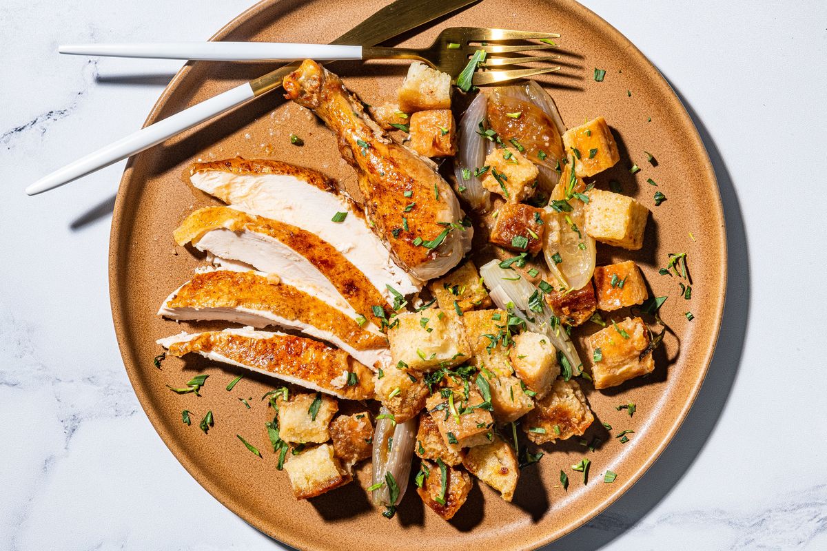 Spring chicken in a pot cooks quickly – in less than an hour.  (Rey Lopez/For the Washington Post)
