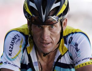 FILE - In this July 19, 2009, file photo, Lance Armstrong crosses the finish line during the 15th stage of the Tour de France cycling race in Verbier, Switzerland. Armstrong confessed to using performance-enhancing drugs to win the Tour de France during a taped interview with Oprah Winfrey that aired Thursday, Jan. 17, 2013, reversing more than a decade of denial. (Laurent Rebours / Associated Press)