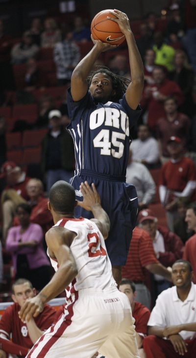 Oral Roberts senior forward Dominique Morrison averages more than 16 points a game. (Associated Press)