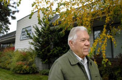 
With old City Hall as a backdrop last week, Bob Templin discusses his drive to save the structure. 
 (Kathy Plonka / The Spokesman-Review)