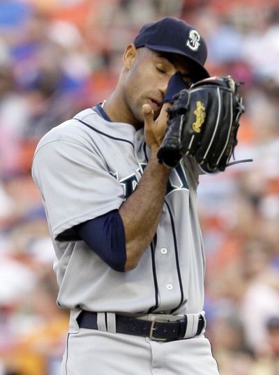 Miguel Batista has had his ups and downs while auditioning to be the Mariners’ closer.  (File Associated Press / The Spokesman-Review)