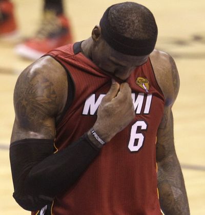 LeBron James scored 30 points, his career best in an NBA finals game. (Associated Press)