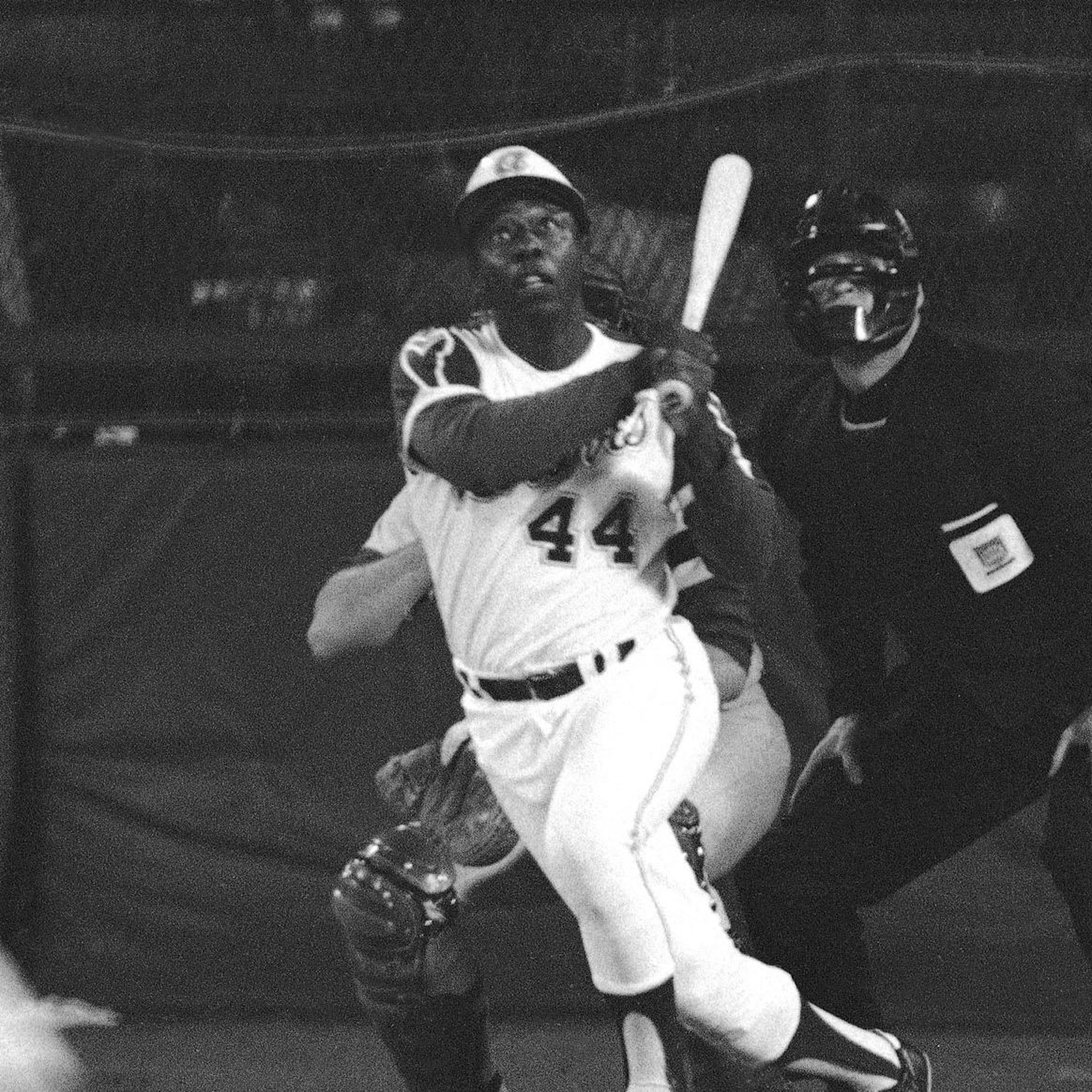 On this day in history, April 8, 1974, Hank Aaron breaks Babe Ruth's home  run record