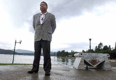 
Ernie Stensgar, chairman of the Coeur d'Alene Tribe, stands at Independence Point on Lake Coeur d'Alene on Tuesday. Government and business interests have lobbied against Superfund status for the lake. 
 (Jesse Tinsley / The Spokesman-Review)