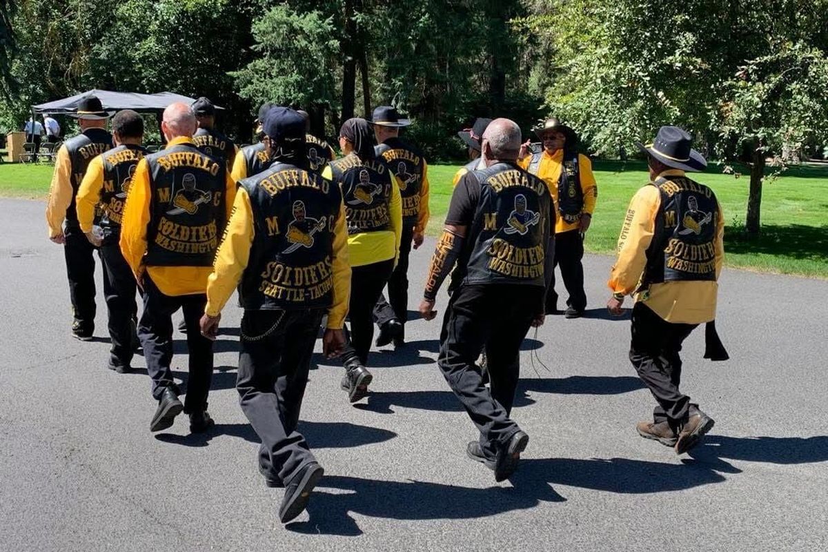 The Spokane chapter of the Buffalo Soldiers and other partnering chapters from the West Side of the state joined forces to honor Isham A. Mitchell with a head stone during memorial on July 26.  (Courtesy)