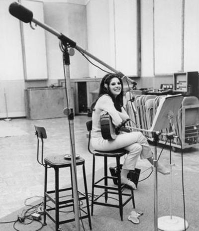 Bobbie Gentry is pictured in the studio in 1967.