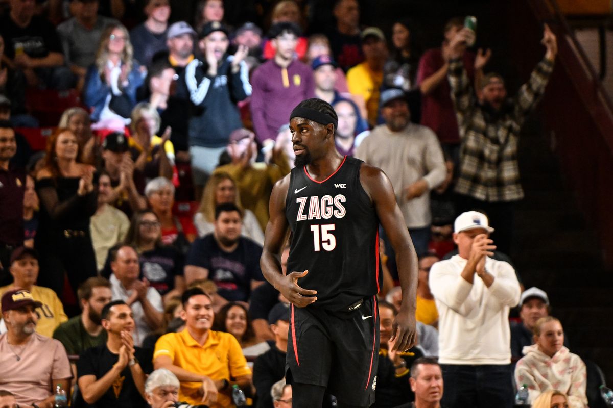 Graham Ike leads Gonzaga with 17 points a game into Monday’s Players Era Festival, where the Zags open against Alabama. (Tyler Tjomsland/The Spokesman-Review)