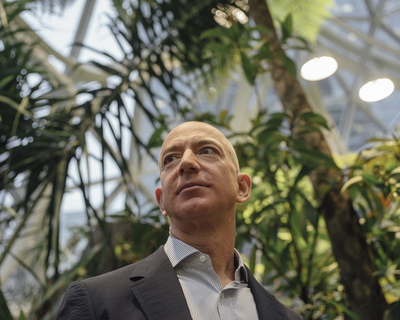 Amazon.com CEO and Founder Jeff Bezos in Seattle on January 29, 2018. (Ian C. Bates / Washington Post)
