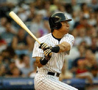 Yankees outfielder Hideki Mastsui won the fan Internet voting for the final A.L. All-Star spot.
(Associated Press / The Spokesman-Review)