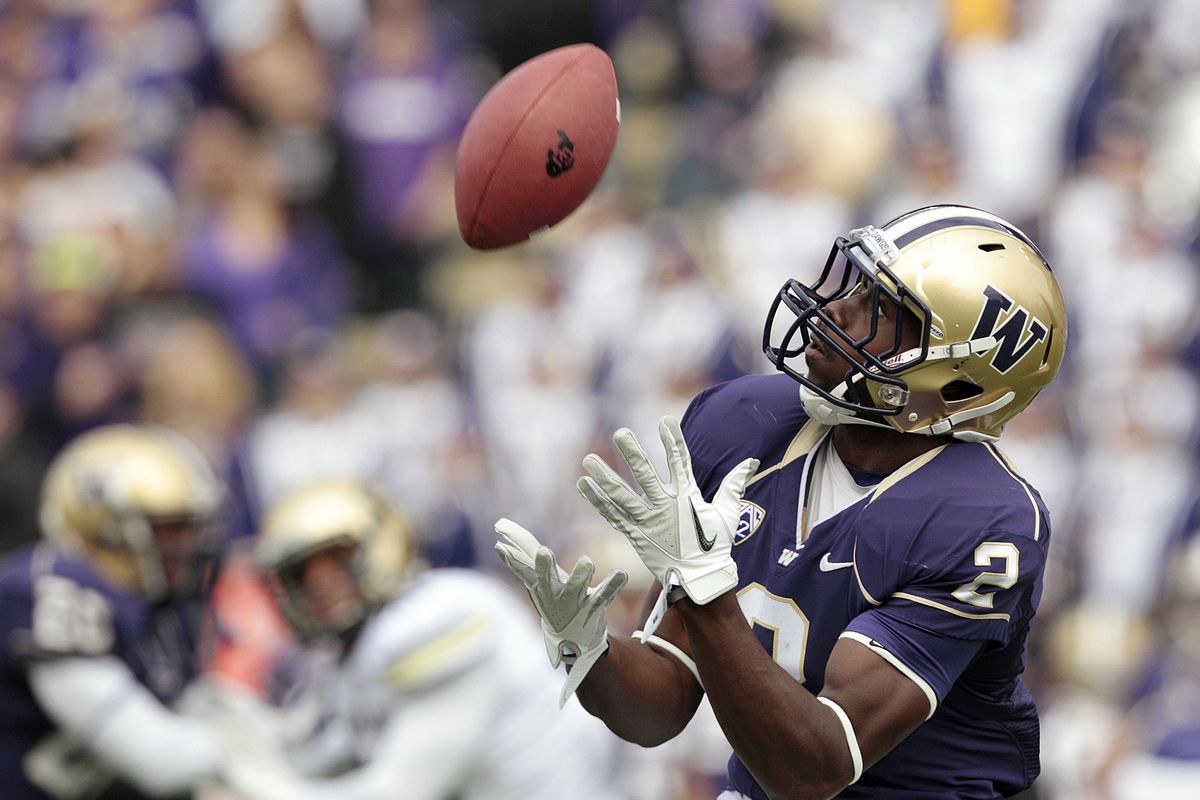 Washington sophomore receiver Kasen Williams will be the go-to guy in the Huskies offense this season. (Associated Press)