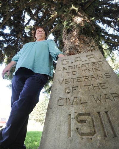 Elaine Johnson stumbled across Eastern Idaho’s only known Civil War monument at Rose Hill Cemetery in Idaho Falls. The monument was installed in 1911 by local members of the Grand Army of the Republic. (Associated Press)