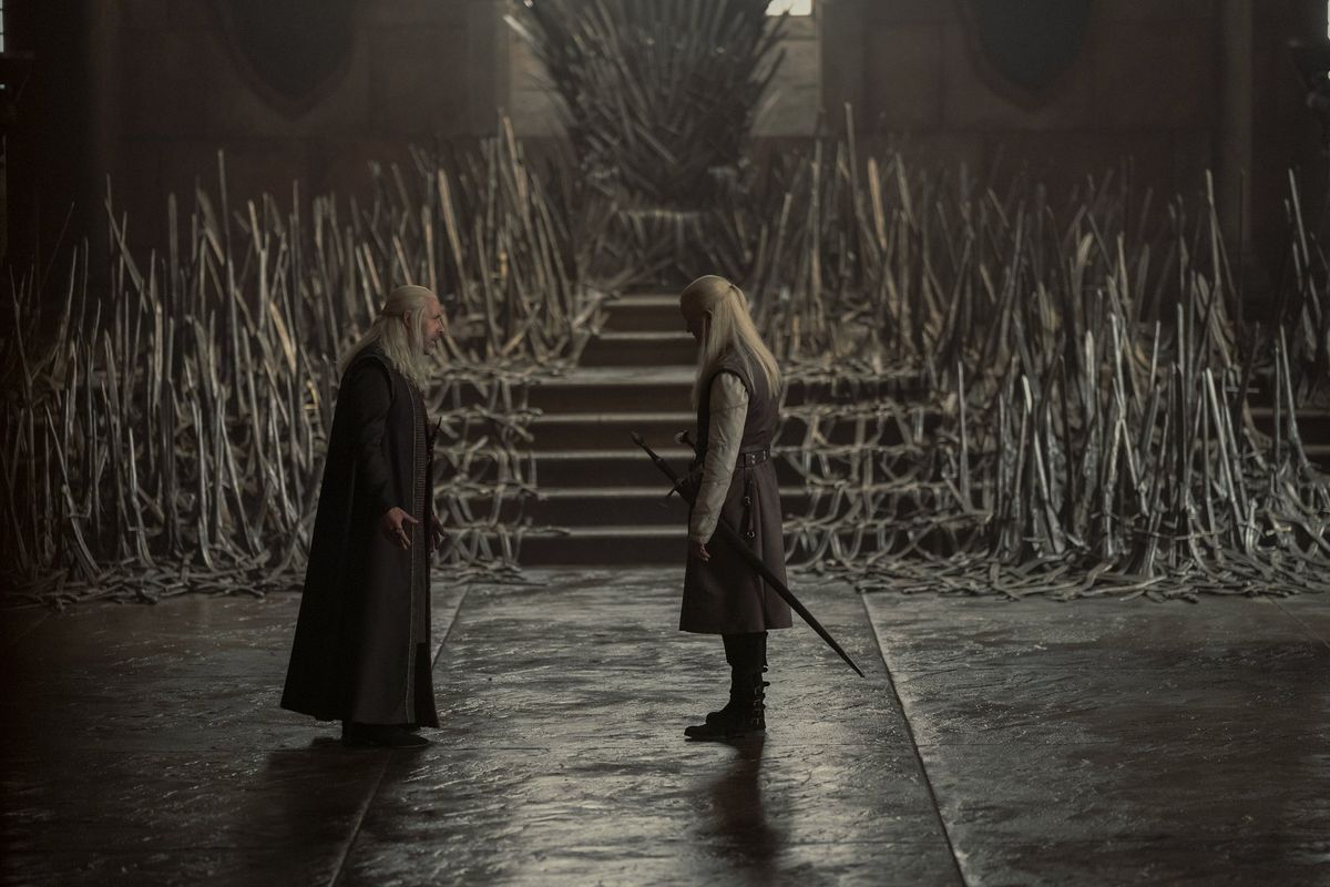 Paddy Considine and Matt Smith in “House of the Dragon.”  (Ollie Upton / HBO)
