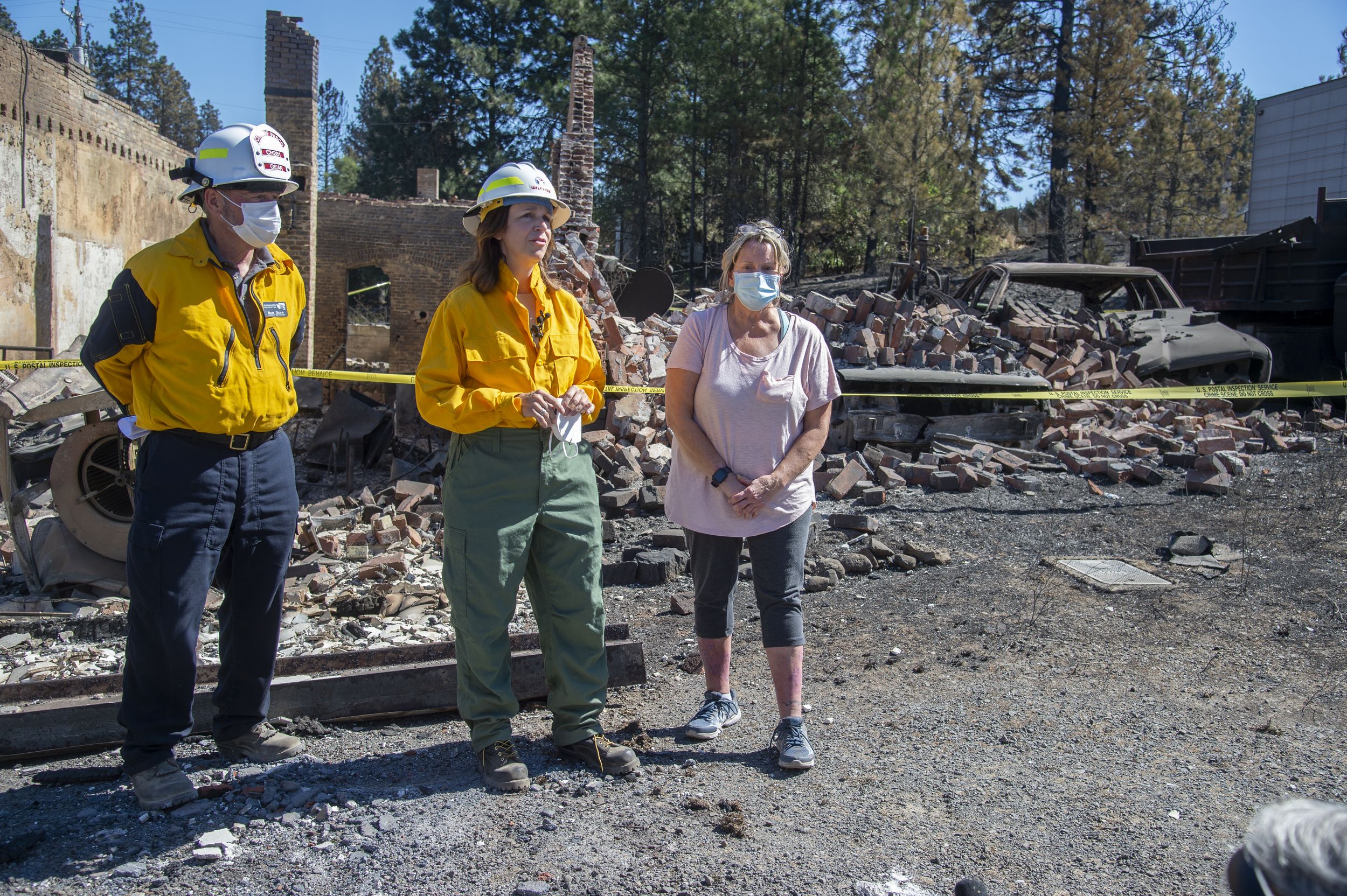 Public lands commissioner joins fire bosses in Malden Sept. 9, 2020