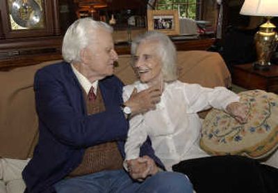 
Evangelist Billy Graham and his wife, Ruth, sit for an interview in their Montreat, N.C., home in this August  2003 file photo. Associated Press
 (Associated Press / The Spokesman-Review)