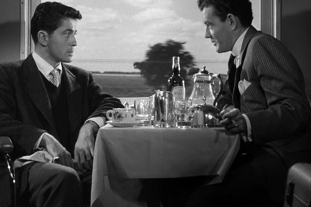 Farley Granger and Robert Walker star in Alfred Hitchcock’s 1951 film “Strangers on a Train.”  (Warner Bros.)