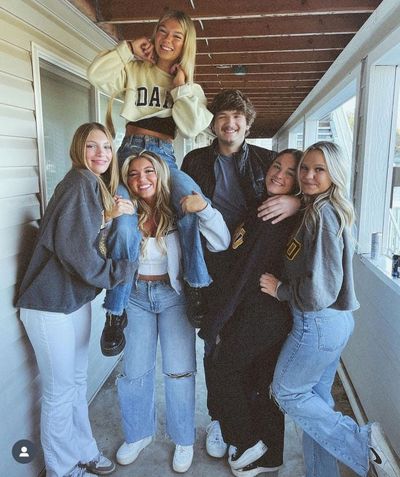 Dylan Mortensen, left, Madison Mogen, top, Kaylee Goncalves bottom, Ethan Chapin, Xana Kernodle and Bethany Funke in a photo from Goncalves’ Instagram posted Nov. 12.  (via Instagram)