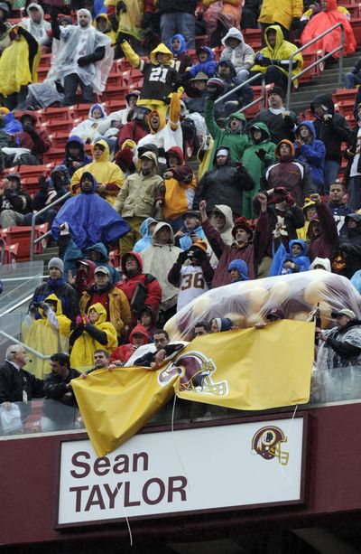 The late Sean Taylor was honored Sunday with a place in the Redskins’ Ring of Fame.  (Associated Press / The Spokesman-Review)