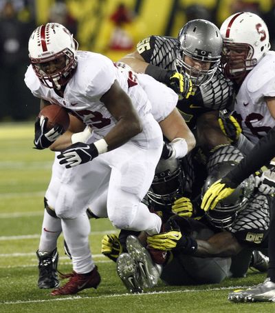 Stepfan Taylor rushed for 166 yards for Stanford. (Associated Press)