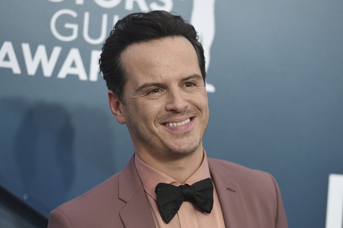 In this Jan. 19 photo, Andrew Scott arrives for the 26th Annual Screen Actors Guild Awards at the Shrine Auditorium & Expo Hall in Los Angeles. Scott and Ian McKellen were among acting winners as Britain’s Laurence Olivier Awards celebrated the best of the London stage on Sunday night. (Jordan Strauss/Invision/AP)