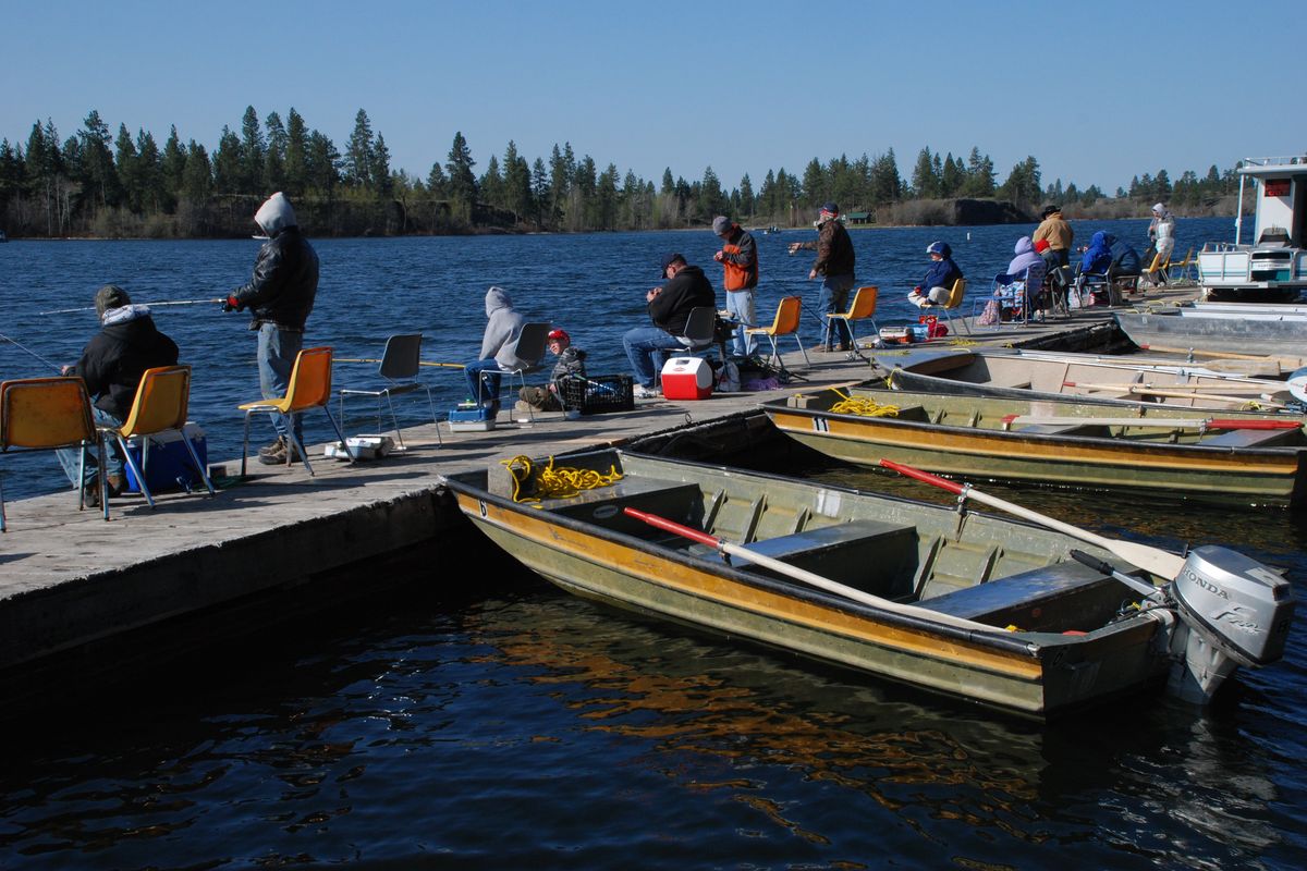 Williams Lake in Spokane County has two family resorts. Both resorts offer dock fishing as well as rental fishing boats, with or without motors.  (Rich Landers / The Spokesman-Review)