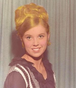 Facebook Friend Jeanne Helstrom with her "big hair" circa 1974-75.