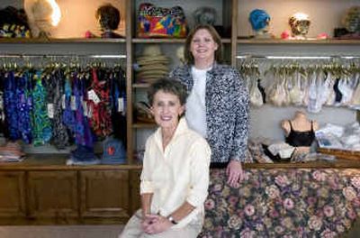 The Essential Woman Boutique's sales consultant, Carlotta Lavagetto, sitting, and store manager, Londa Vaughn cater to woman with cancer. The newly opened store at S. 336 S. Sherman St. sells a large variety of prosthetics, bras, wigs, scarves and other items in a relaxed environment.
(Colin Mulvany / The Spokesman-Review)