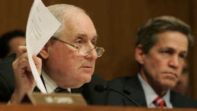 Sens. Carl Levin, D-Mich, left, and Norm Coleman, R-Minn., at a hearing on credit card practices and interest rate increases earlier this month.Associated Press
(Associated Press / The Spokesman-Review)