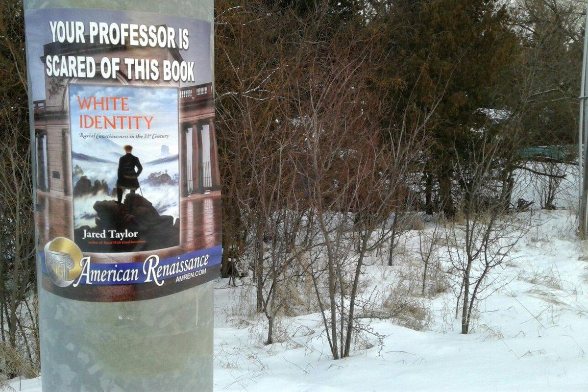 A white supremacist group called Identity Evropa took credit for flyers that were left on the Eastern Washington University campus in Cheney earlier this month. The group posted photos of the flyers, including this one, on Twitter on Feb. 18. (Twitter)