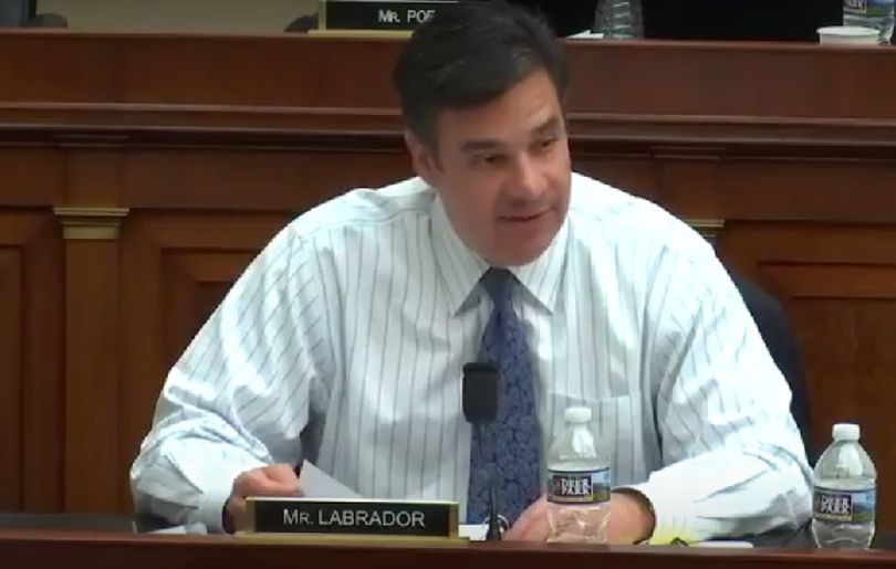 Idaho Rep. Raul Labrador gives his opening statement in the House Judiciary Committee on his legislation to limit refugee resettlement; Labrador said the nation's refugee program is 