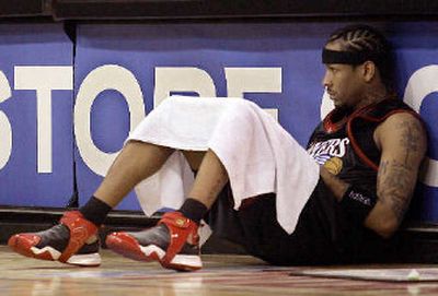 
Too many times with the Philadelphia 76ers, Allen Iverson was on the outside looking in. 
 (Associated Press / The Spokesman-Review)