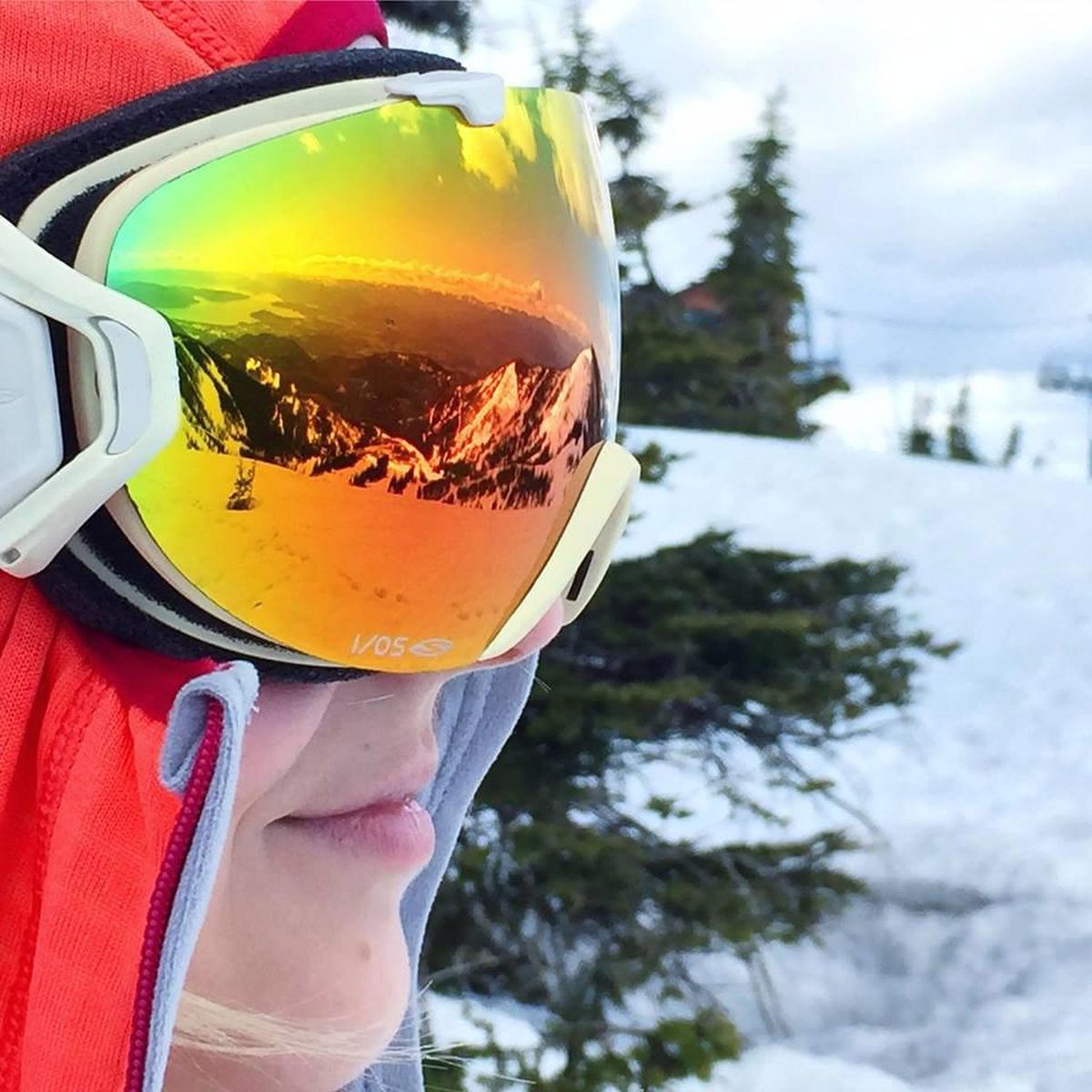 Olivia Chantry pauses during a hike-up ski run for the spring-in-the-Selkriks view over Lake Pend Oreille during a May visit to the top of Schweitzer Mountain ski area. (OLIVIA CHANTRY / Courtesy)