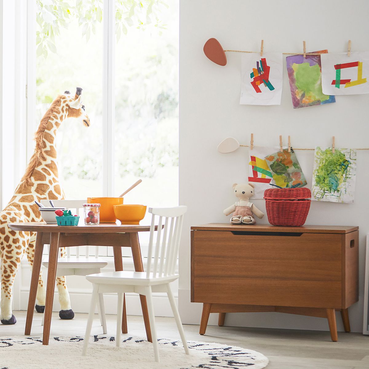 West Elm’s midcentury toy chest ($399, westelm.com) offers toy storage that can blend into a more grown-up space.  (West Elm)