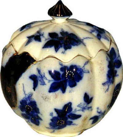 
Circa 1890s flow blue Acme bowl by Sampson Hancock & Sons is worth $75 to $100. 
 (The Spokesman-Review)