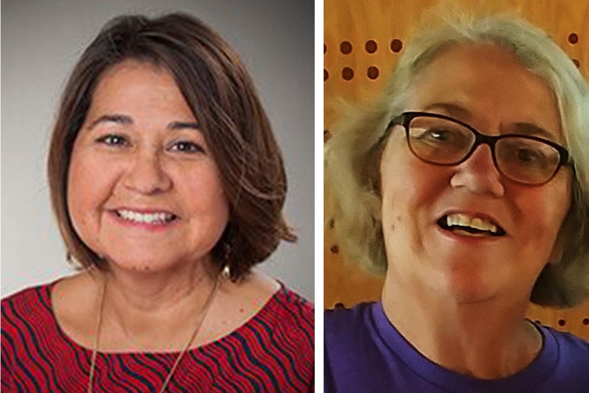 Incumbent Medical Lake School Board member Felicia Jensen, left, faces Medical Lake City Councilwoman Laura Parsons in her November 2019 election for Medical Lake School Board position 3. (Courtesy photos)