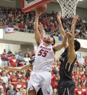 Eastern Washington forward Venky Jois (55) shoots against Montana during a college basketball game on Saturday, Feb. 28, 2015, at Reese Court in Cheney, Wash. (Tyler Tjomsland / Spokesman Review)
