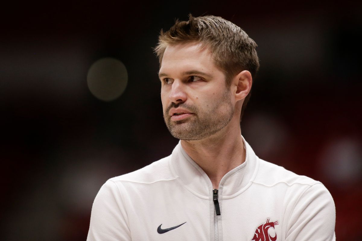 Washington State head coach David Riley leads his team in the first half of a game against Saint Mary