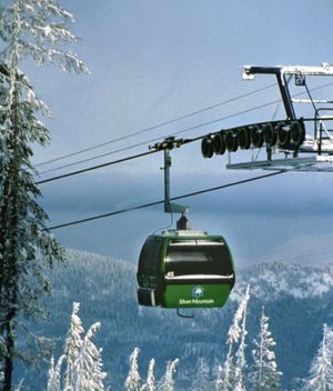 Silver Mountain visitors ride a gondola from Kellogg to the top of the mountain. (The Spokesman-Review)