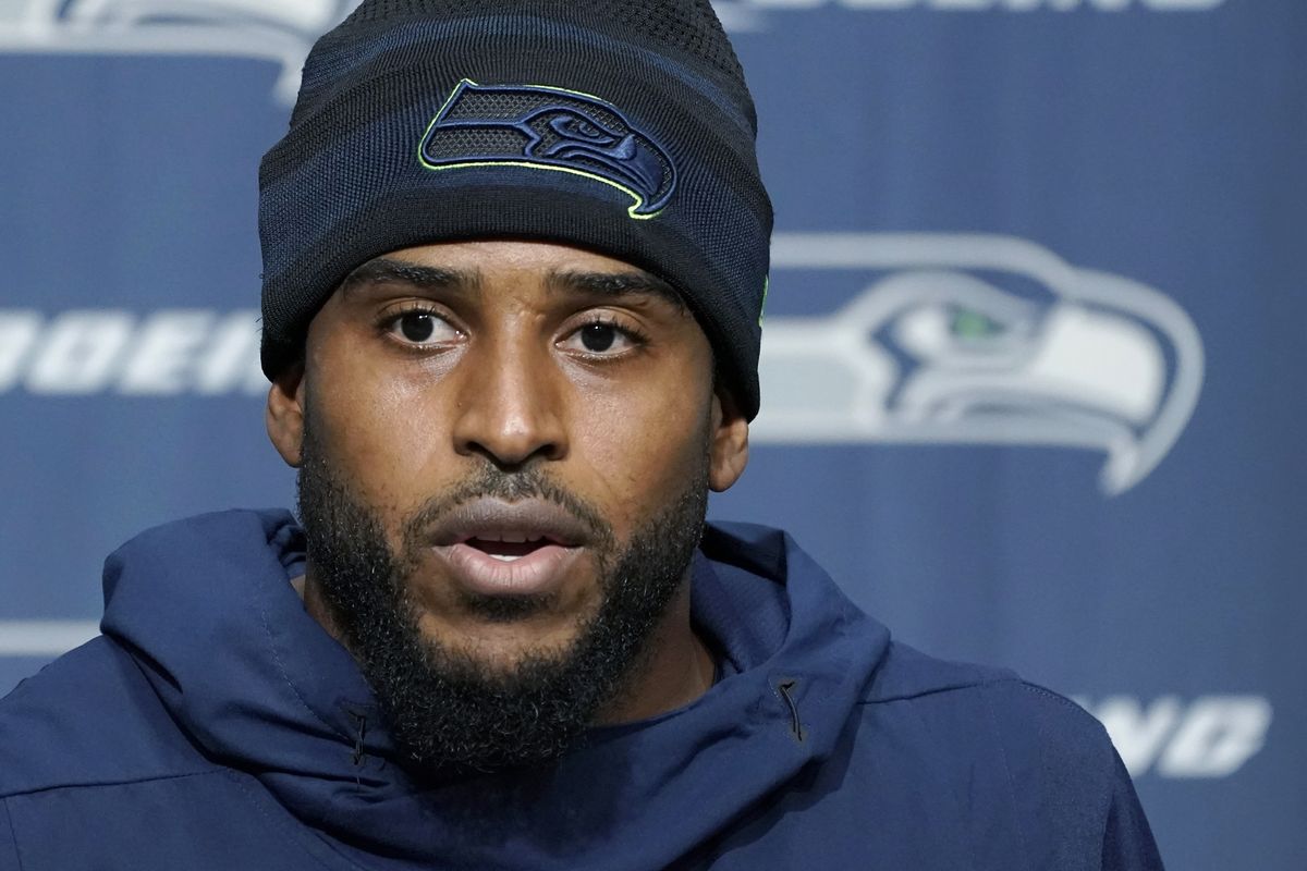 Seattle Seahawks linebacker Bobby Wagner talks to reporters before practice Wednesday in Renton, Wash.  (Associated Press)