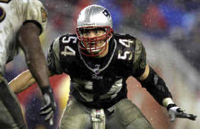 
 New England linebacker Tedy Bruschi suffered a mild stroke on Wednesday. 
 (Associated Press / The Spokesman-Review)