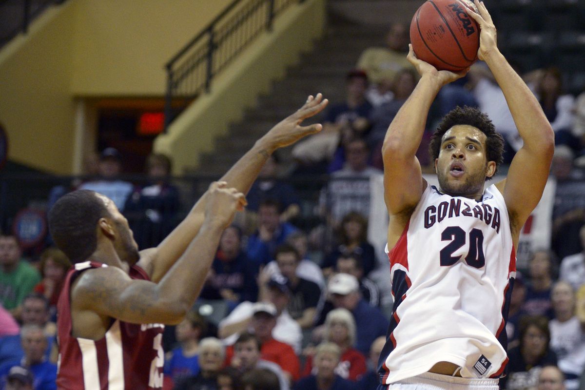 A “more aggressive” Elias Harris led Gonzaga with 18 points. (Associated Press)
