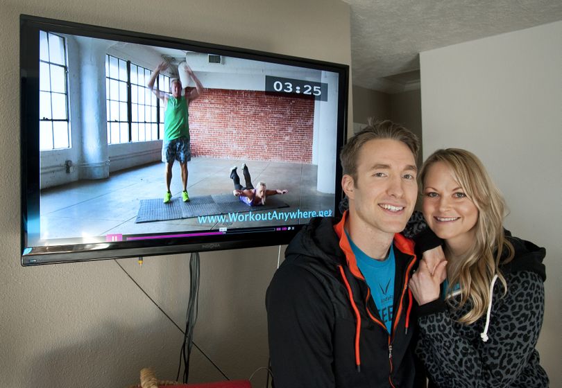 Justin and Jessica Rundle have launched Workout Anywhere, an online fitness program that takes participants through a variety of workouts at varying fitness levels. (Dan Pelle)