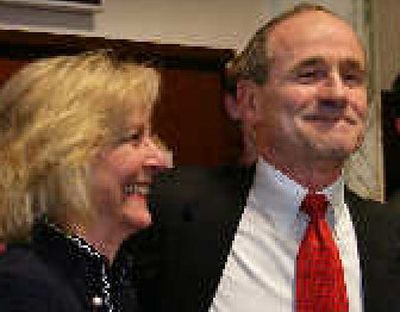 
 Lt. Gov. Jim Risch and his wife, Vicki,  at the Capitol on Friday. 
 (Associated Press / The Spokesman-Review)