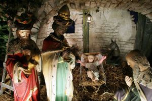 
 Wise men  bring gold and frankincense at a Nativity scene  in Amsterdam, Netherlands. Trees in the Horn of Africa that provide most of the world's frankincense are failing to reproduce  and may be headed for a crash, experts say. 
 (Associated Press / The Spokesman-Review)