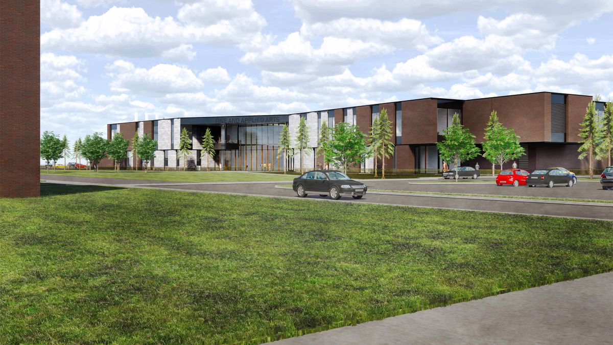 Spokane Falls Community College recently filed an application with the city to construct a new fine and applied arts building, which is anticipated to be complete in 2022.  (ALSC Architects )
