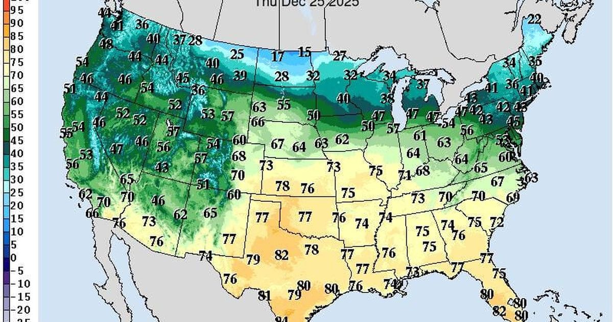 Easter weather at Christmas? Record warmth forecast this week across U.S.